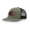 Green Leather Patch Hat