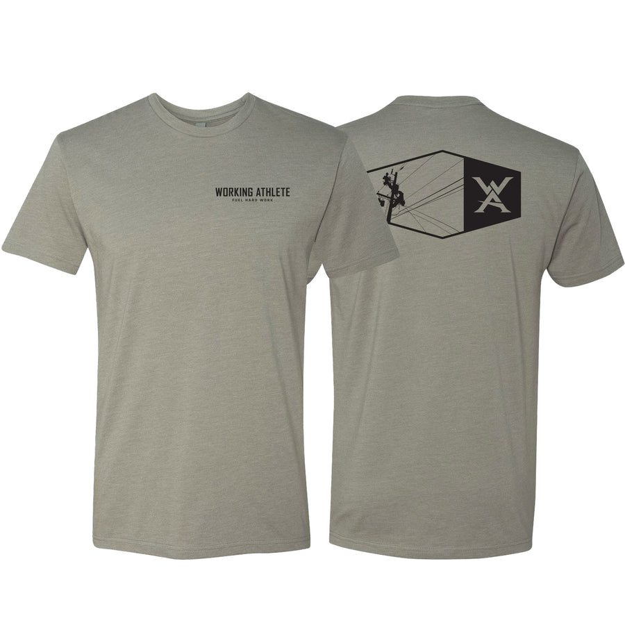 Power Line Tee Gray